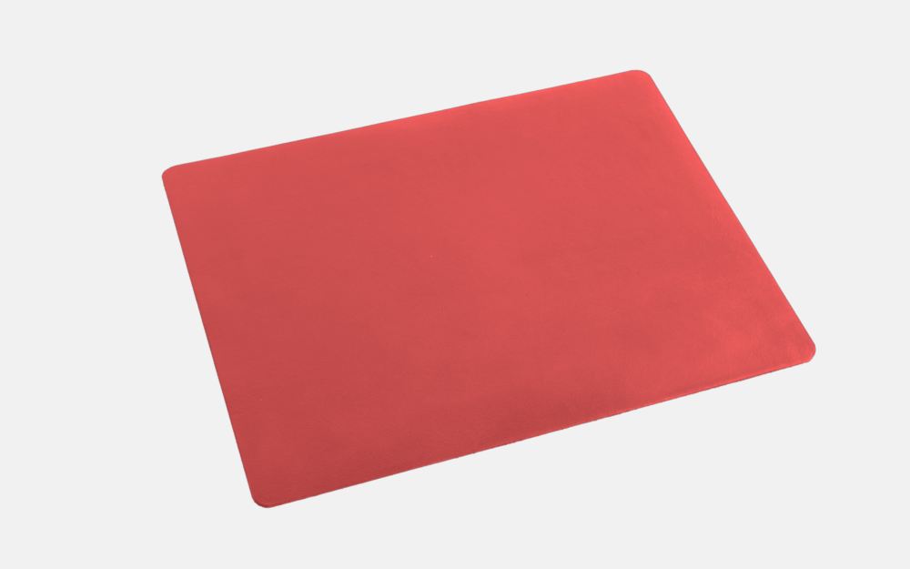 Harmony Cherry Red Square Leather Mousepad