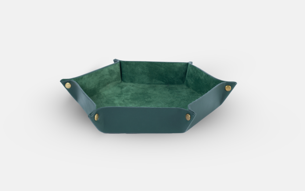 Hexagonal Emerald Green Desk Tray