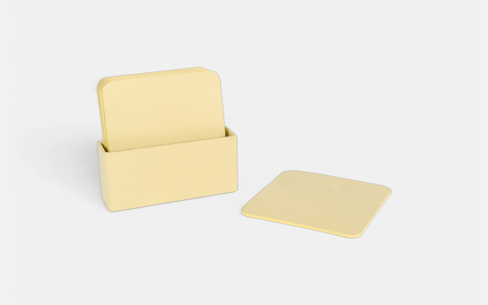 Standing Canary Yellow Coaster Holder