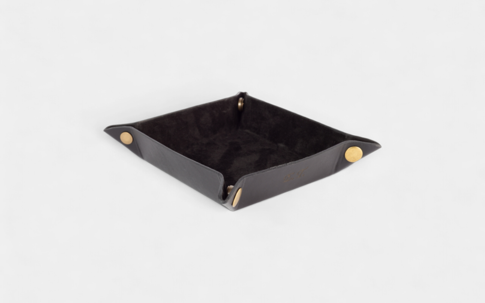 Square Cobra Black Desk Tray