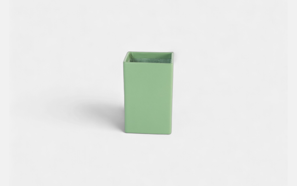 Square lime Green Pencil Case